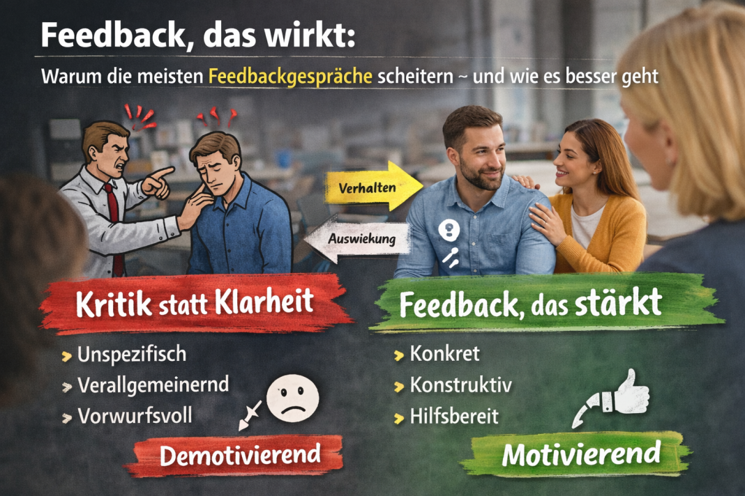 Feedback, das wirkt – warum die meisten Feedbackgespräche scheitern und wie es besser geht